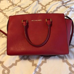 MICHAEL KORS Selma Saffiano Leather Medium Satchel